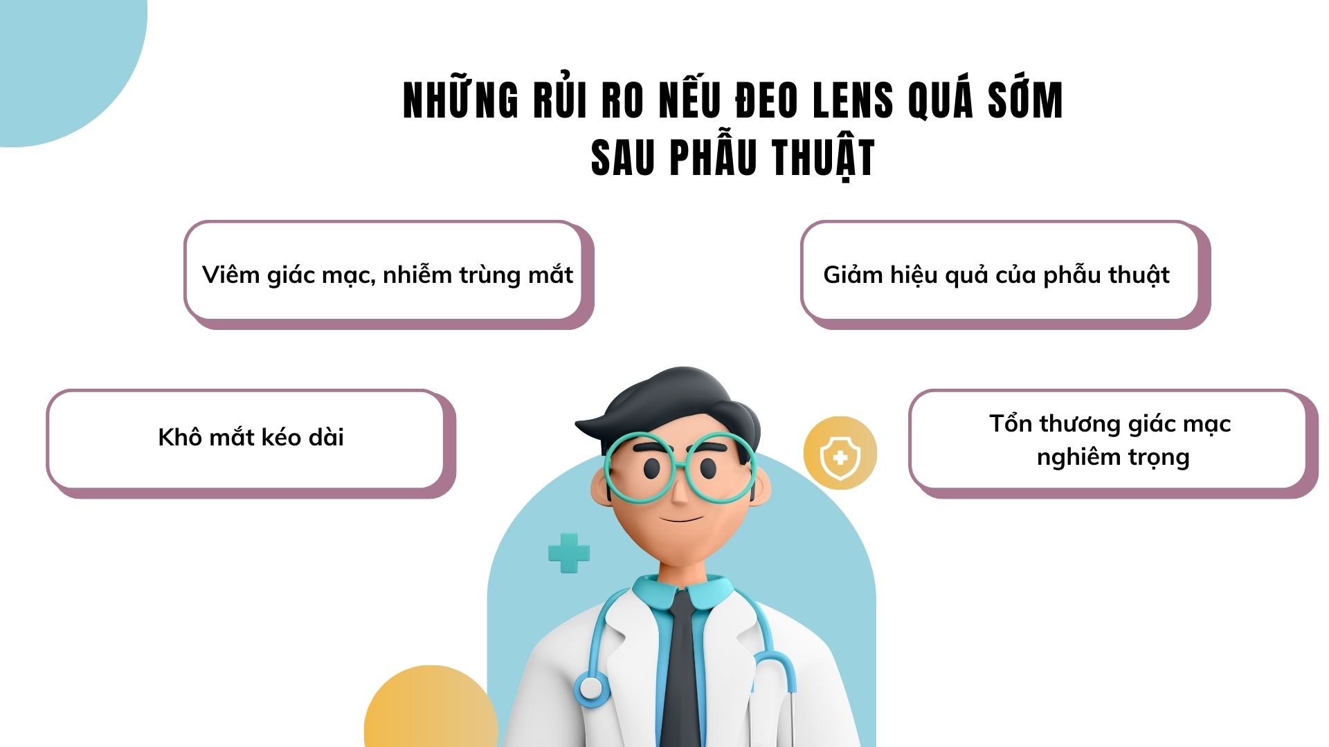 Những rủi ro nếu đeo lens quá sớm sau phẫu thuật