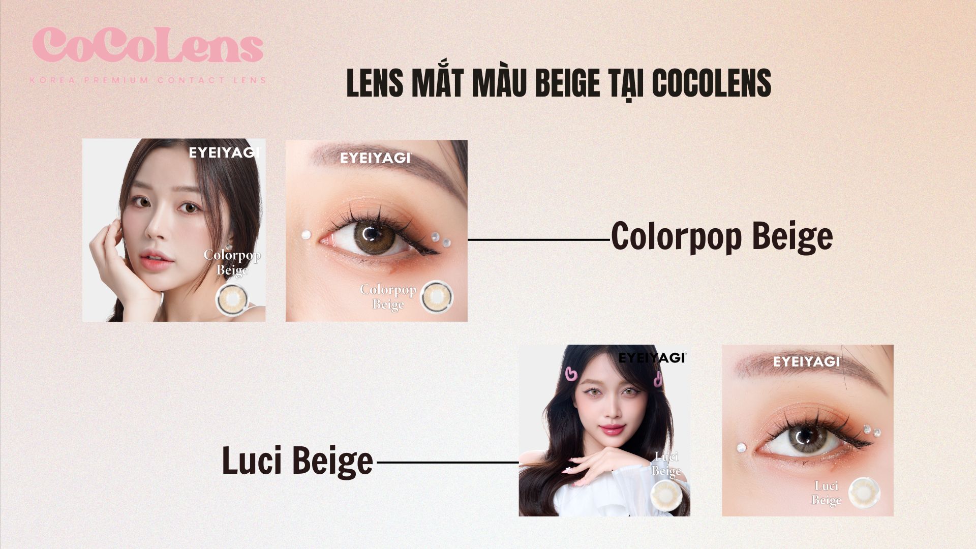 Lens mắt màu Beige