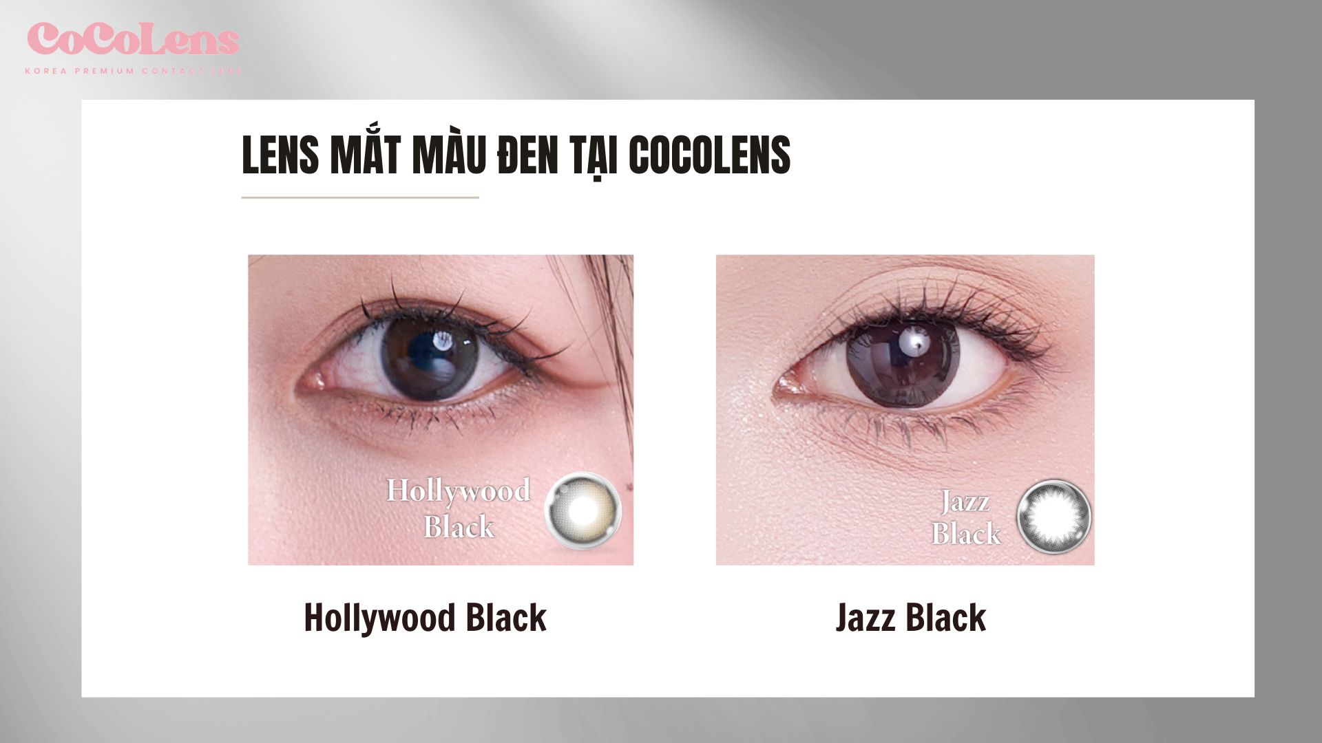 Lens mắt màu đen