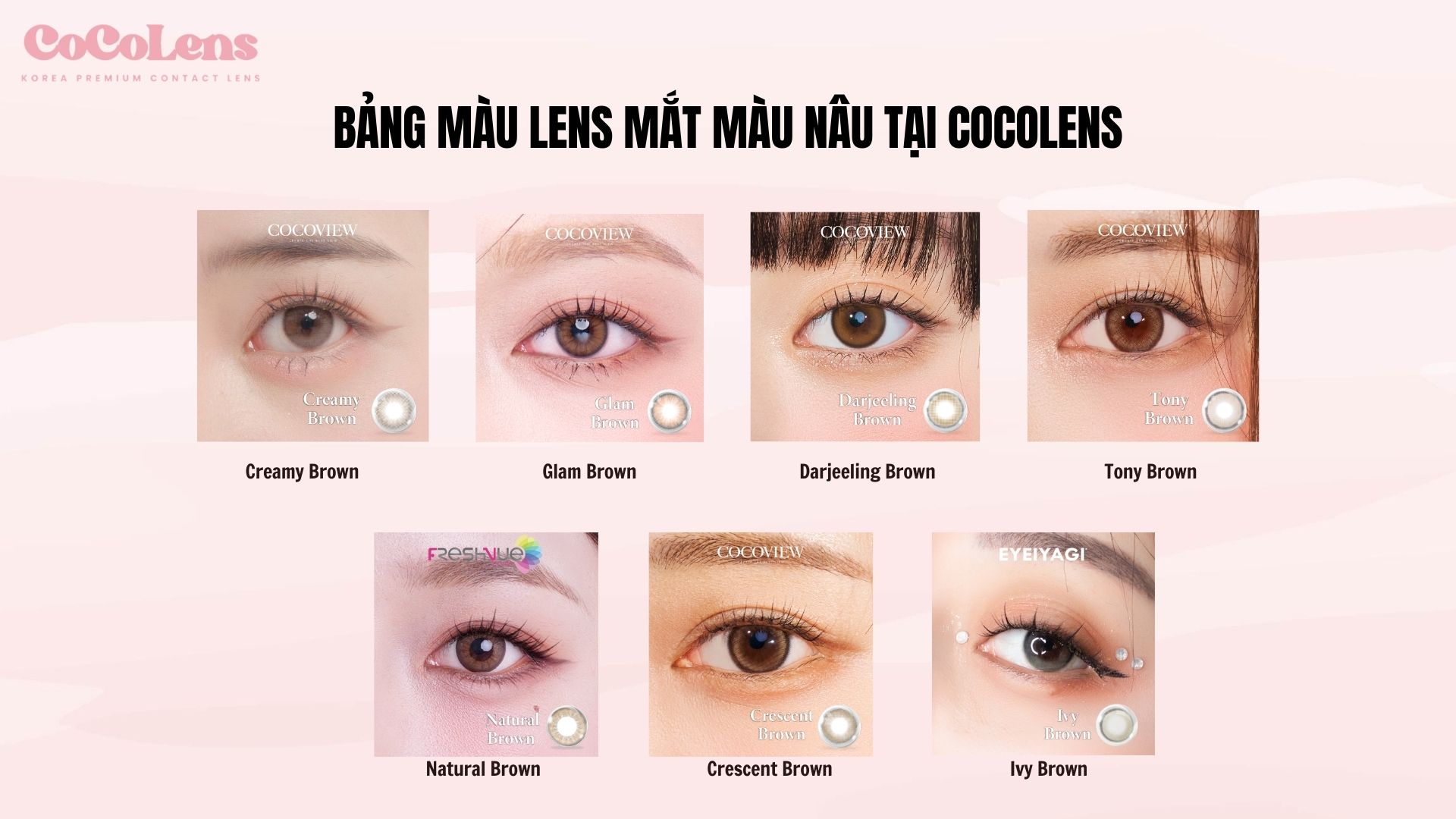 Lens mắt màu nâu