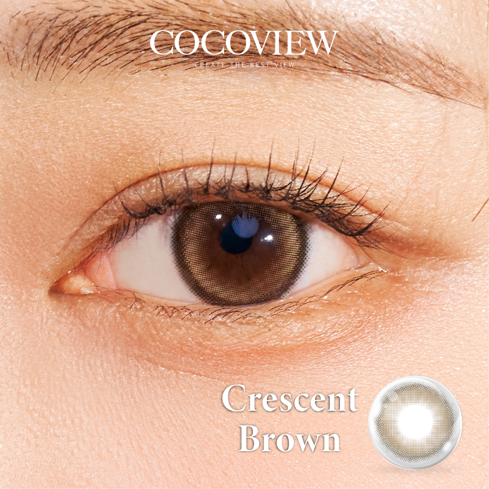 Kính áp tròng COCOVIEW CRESCENT BROWN - A059 BROWN | (HSD 1 – 3 tháng)