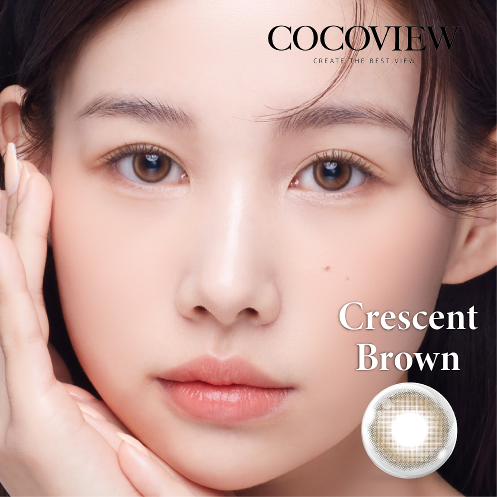 Kính áp tròng COCOVIEW CRESCENT BROWN - A059 BROWN | (HSD 1 – 3 tháng)