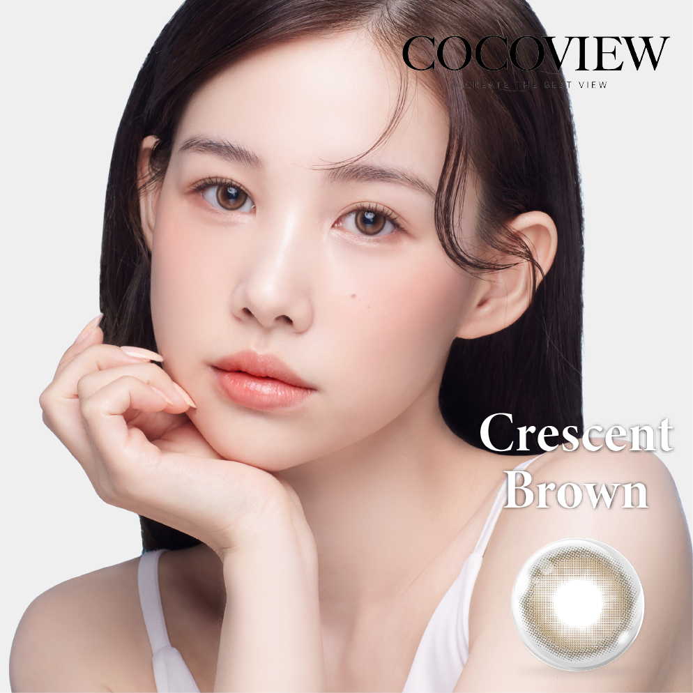 Kính áp tròng COCOVIEW CRESCENT BROWN - A059 BROWN | (HSD 1 – 3 tháng)