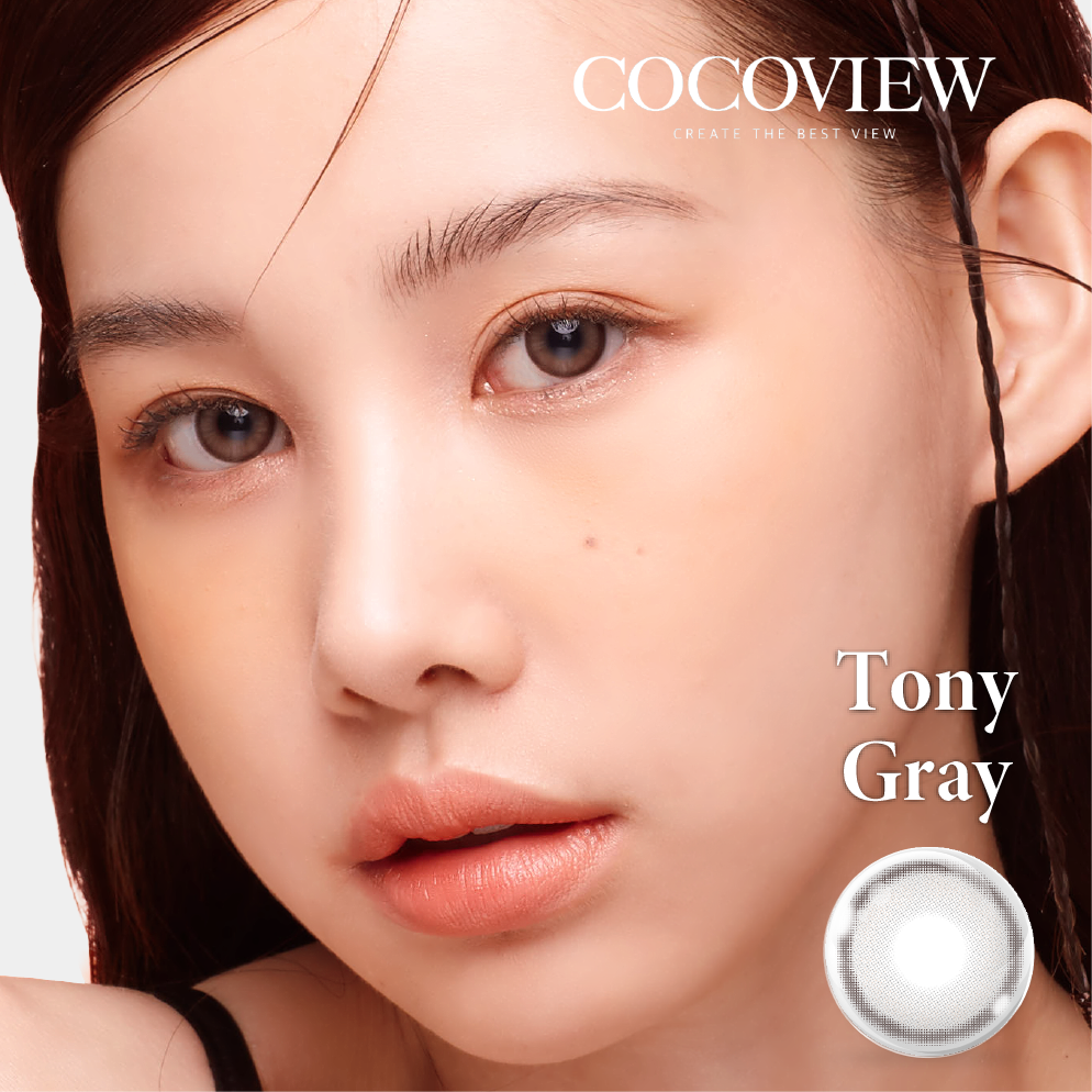 Kính áp tròng COCOVIEW TONY GRAY - A075 GRAY | (HSD 1 – 3 tháng)