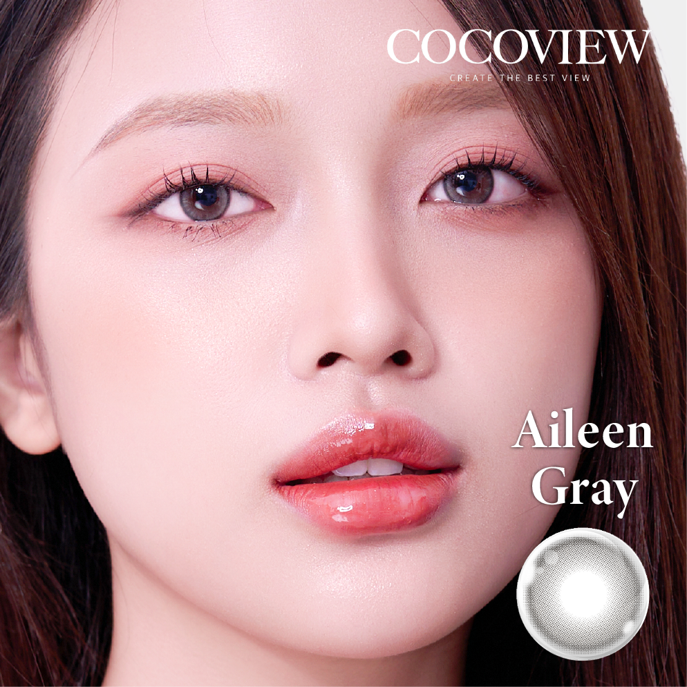 Kính áp tròng COCOVIEW AILEEN GRAY - E119 GRAY | (HSD 3-6 tháng) 1 CHIẾC