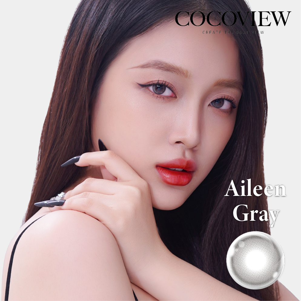 Kính áp tròng COCOVIEW AILEEN GRAY - E119 GRAY | (HSD 3-6 tháng) 1 CHIẾC