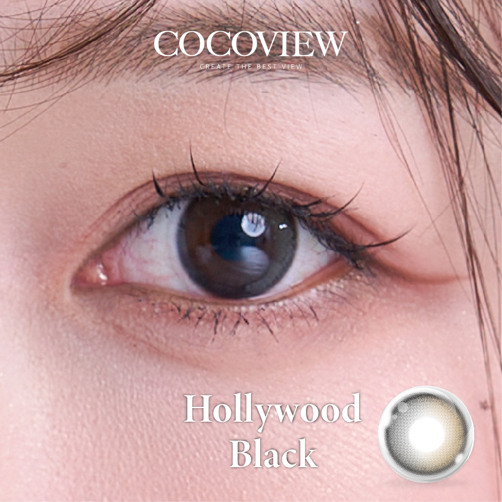 Kính áp tròng COCOVIEW HOLLYWOOD BLACK - G209 BLACK | (HSD 3-6 tháng) 1 CHIẾC