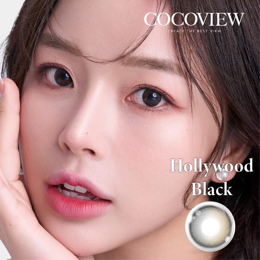 Kính áp tròng COCOVIEW HOLLYWOOD BLACK - G209 BLACK | (HSD 3-6 tháng) 1 CHIẾC