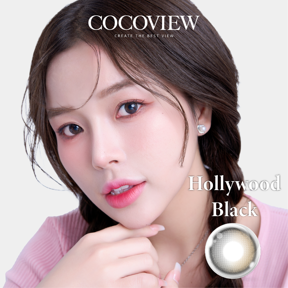 Kính áp tròng COCOVIEW HOLLYWOOD BLACK - G209 BLACK | (HSD 3-6 tháng) 1 CHIẾC