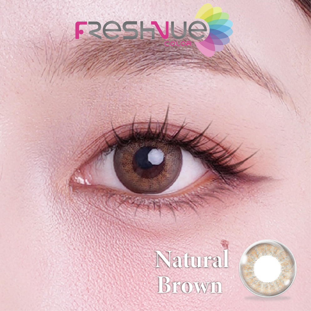 Kính áp tròng FRESHVUE COLOR 3 MONTHS NATURAL BROWN | (HSD 3 THÁNG)