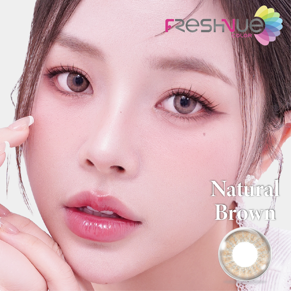 Kính áp tròng FRESHVUE COLOR 3 MONTHS NATURAL BROWN | (HSD 3 THÁNG)