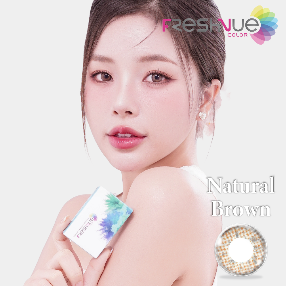 Kính áp tròng FRESHVUE COLOR 3 MONTHS NATURAL BROWN | (HSD 3 THÁNG)