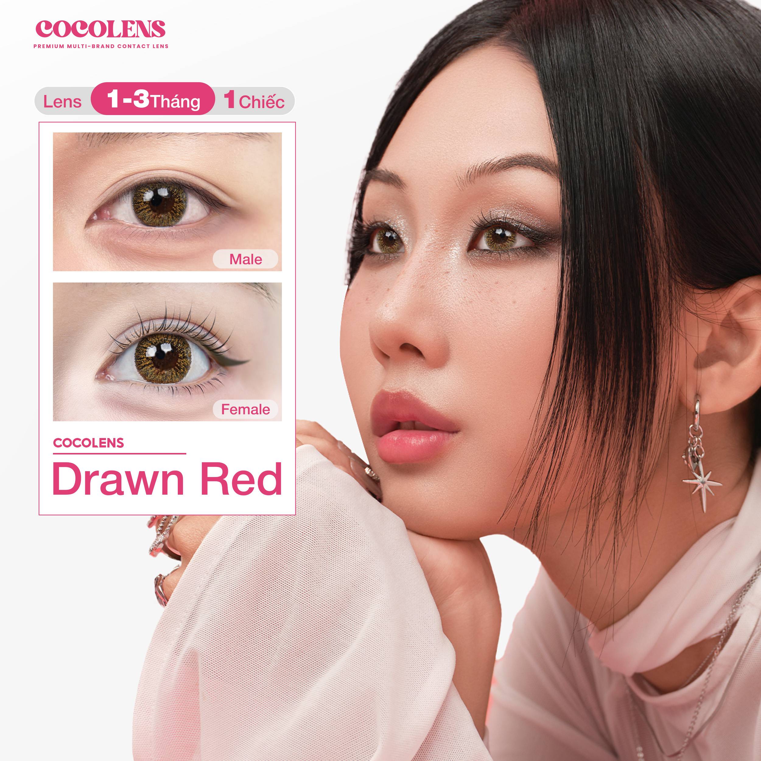 Kính áp tròng COCOLENS Nâu Hổ Phách 1 - 3 tháng (1 Chiếc Lệch Độ) Độ Cận 0.00 - 8.00 